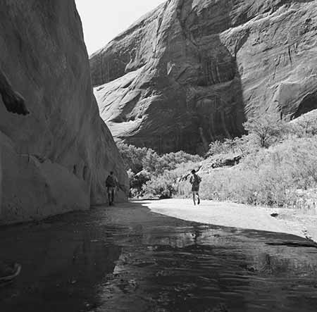 Moqui Canyon with walkers David Brower & Toppy Edwards
