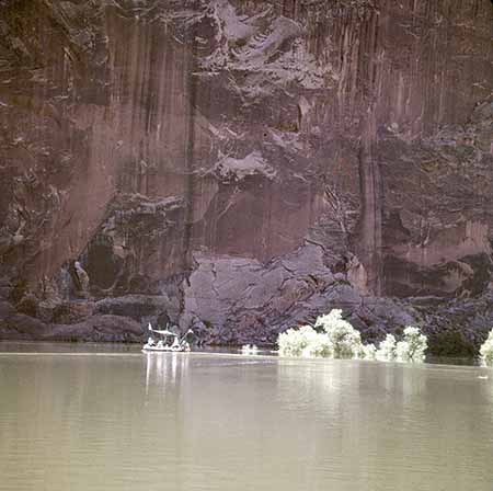 Raft on new Lake Powell