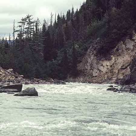 With late summer low water, the first ten miles or so had quite a few easy rapids, but we were never sure that they would stay that easy.